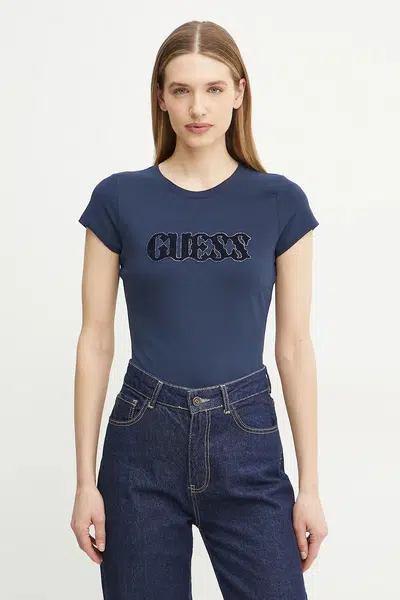 Tričko Guess tmavomodrá barva, W5GI42 J1314