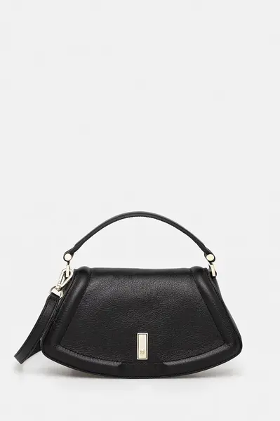 Kožená kabelka BOSS černá barva, 50547738