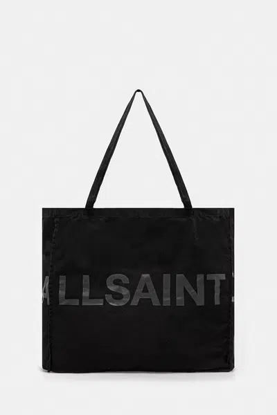 Bavlněná taška AllSaints LARGE černá barva, M170XC