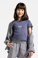 Tričko Coccodrillo tmavomodrá barva, HOLIDAY SPLASH GIRL JUNIOR