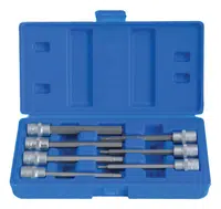 Zástrčné hlavice Imbus 3/8", rozměry H3 - H10, prodloužené 110 mm, sada 7 ks - SATRA