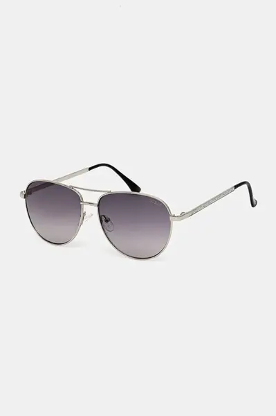 Sluneční brýle Guess dámské, stříbrná barva, GF6157 10B