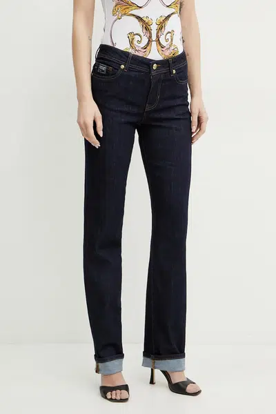 Džíny Versace Jeans Couture dámské, tmavomodrá barva, 78HAB5B8 CDWA7