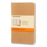 Sešity Moleskine Cahier S, linkovaný, 3 ks, karton