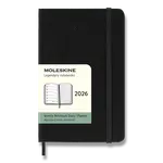 Diář Moleskine 2026 - tvrdé desky S, týdenní, černý