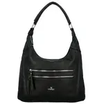 Módní dámská koženková kabelka na rameno Coveri Luiza, černá