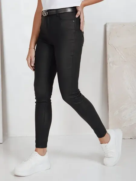 Černé voskované kalhoty Dstreet