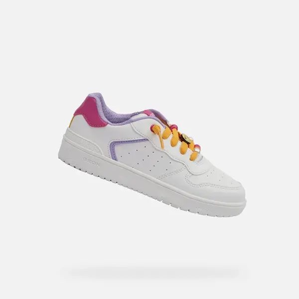 White Girls Geox Washiba Sneakers - Girls