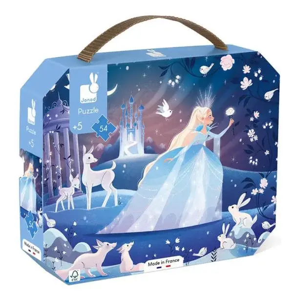 Janod Puzzle v kufříku Ledová královna 54 ks