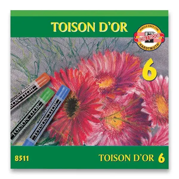 Křídy prašné Koh-i-noor TOISON D´OR 8511 - 6 barev