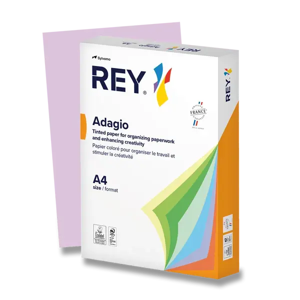 Barevný papír Rey Adagio, intenzivní sytost, 500 listů - fialový