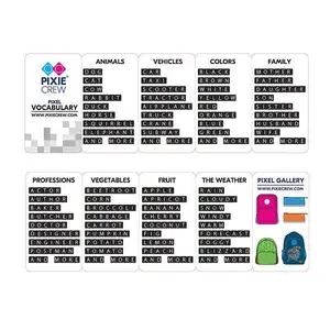 PIXIE CREW tematická sada malých pixelů s písmeny a znaky