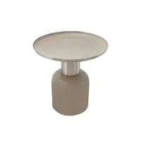 ODKLÁDACÍ STOLEK, barvy stříbra, šedohnědá