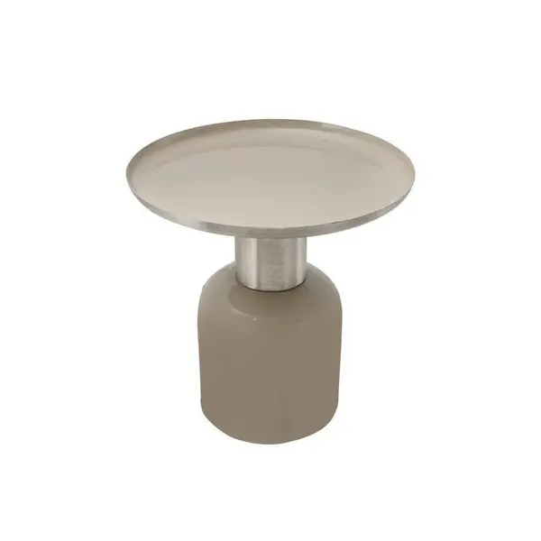 ODKLÁDACÍ STOLEK, barvy stříbra, šedohnědá