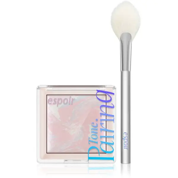 espoir Tone Pairing Highlighter rozjasňovač na tvář a oční okolí se štětcem odstín Pink Marine 9.6 g