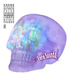 Lebka dekorácia s efektmi 32cm