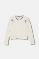 Dětské bavlněné tričko s dlouhým rukávem United Colors of Benetton