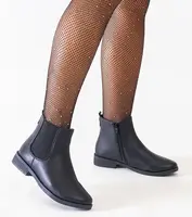 Gemre Black classic ankle boots with elastic insert eco-leather Maiza