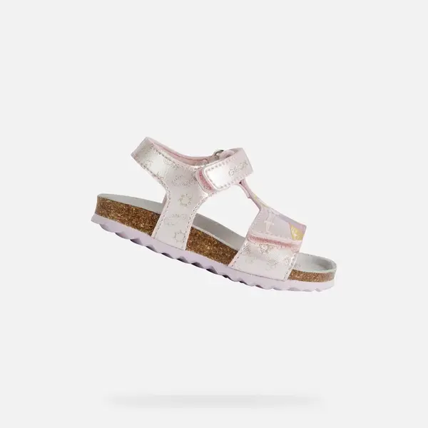 Light Pink Girls Sandals Geox Chalki - Girls