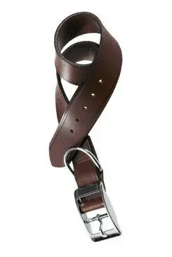 Obojek kožený VIP C 55cmx30mm hnědý