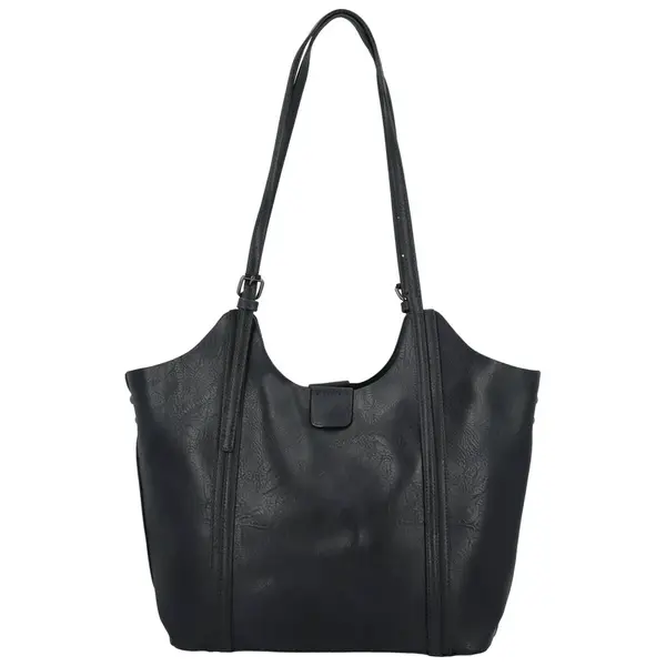 Módní dámská koženková kabelka na rameno Persida, tmavě modrá