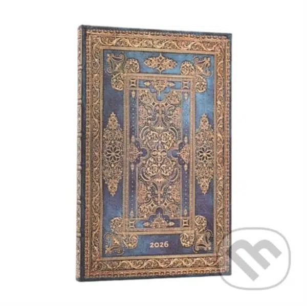 Paperblanks - týždenný diár Blue Luxe 2026 (maxi, vertikálny, elastické zatváranie)