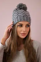 Kesi Čapica s fleece Waleria K307 svetlo sivá