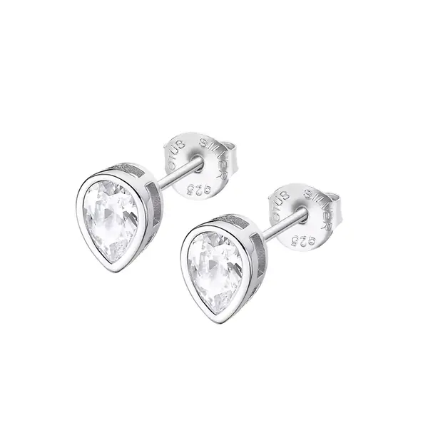 Lotus Silver Třpytivé stříbrné náušnice se zirkony LP3079-4/1