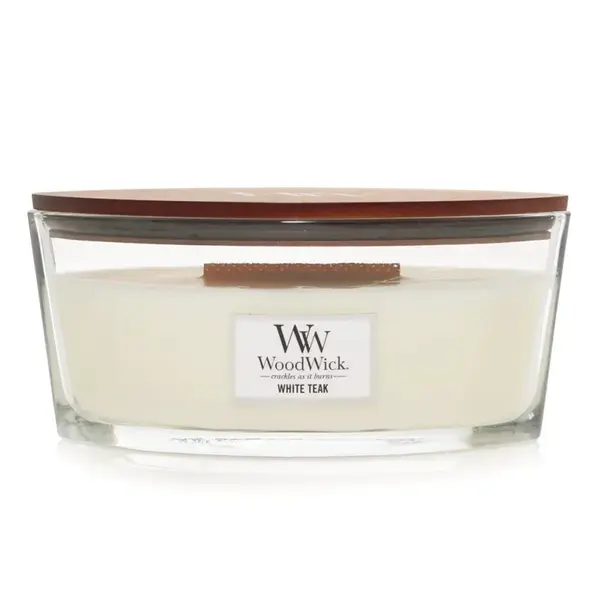 WoodWick Vonná svíčka loď White Teak 453,6 g