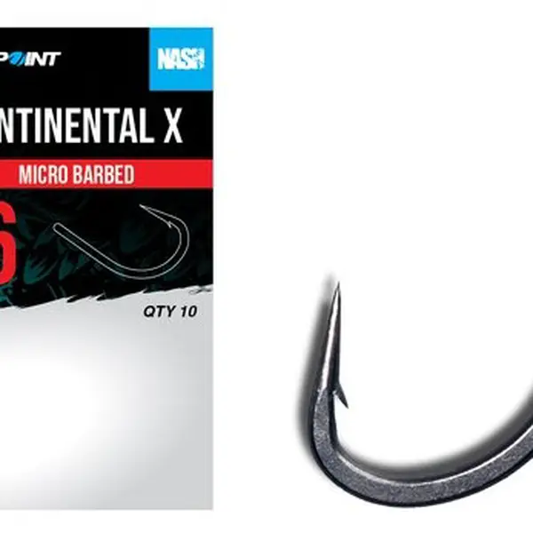 Nash háčky continental x micro barbed 10 ks - velikost 6