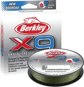 Berkley splétaná šňůra x9 low vis green-průměr 0,14 mm / nosnost 14,2 kg