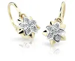 Cutie Jewellery Zlaté dětské náušnice C2210-10-X-1 bílá