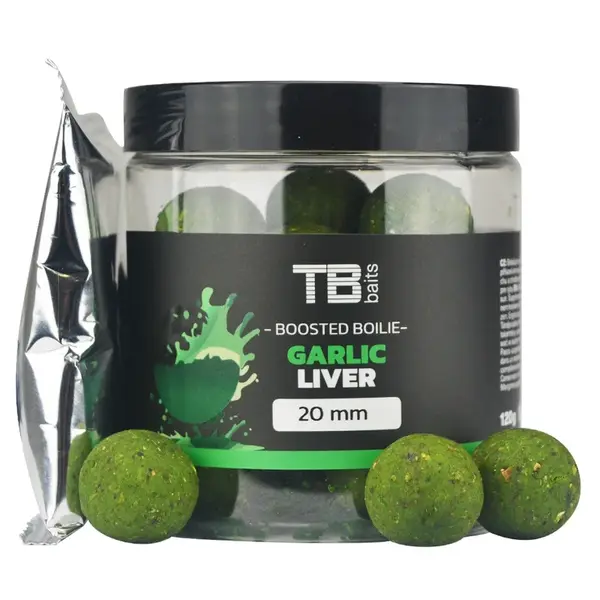 Tb baits boosterované boilie garlic liver 120 g - 20 mm