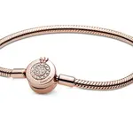 Pandora Luxusní náramek s korunkou Rose 589046C01 19 cm