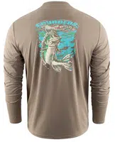 Grundéns funkční uv triko bass popper ls tech tee otter - xxl