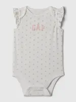 Biele dievčenské bodkované body s volánikmi GAP