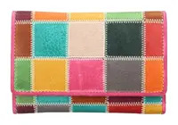 Dámska kožená peňaženka Lagen LG-11DS Fuchsia/Multi