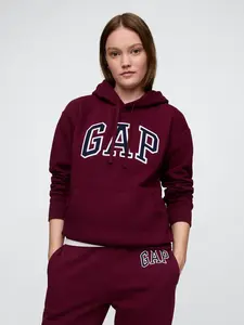 Vínová dámska mikina s kapucňou Gap