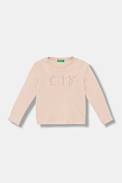 Detská bavlnená košeľa s dlhým rukávom United Colors of Benetton