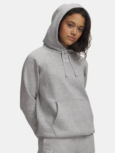Svetlosivá mikina s kapucňou Under Armour UA Rival Fleece Hoodie