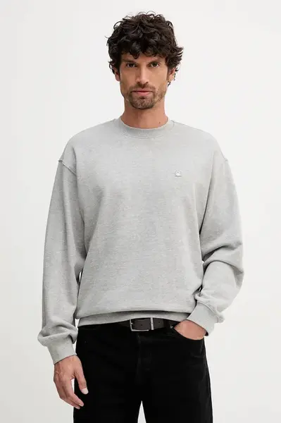 Bavlněná mikina United Colors of Benetton pánská, černá barva, hladká, 342ZU1093