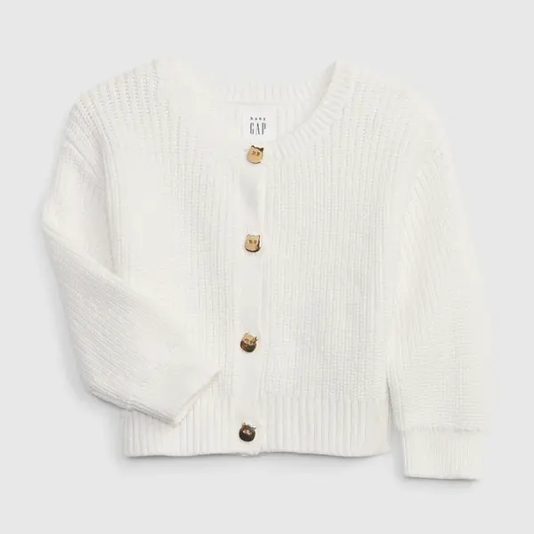 Biely dievčenský kardigán GAP