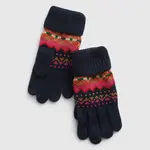 Červeno-čierne detské vzorované rukavice GAP