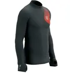 Compressport WINTER TRAIL POSTURAL LS TOP M Pánsky zateplený bežecký dres  s dlhým rukávom, tmavo sivá, veľkosť