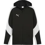 Puma TEAMEVOSTRIPE HOODED JACKET Pánska bunda, čierna, veľkosť
