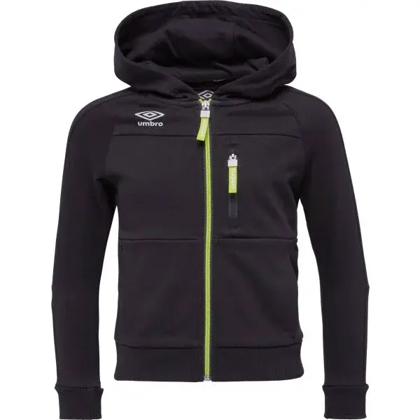 Umbro FLETCHER Chlapčenská mikina, čierna, veľkosť 128-134