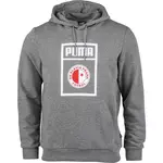 Puma SLAVIA PRAGUE GRAPHIC HOODY Pánska mikina, sivá, veľkosť