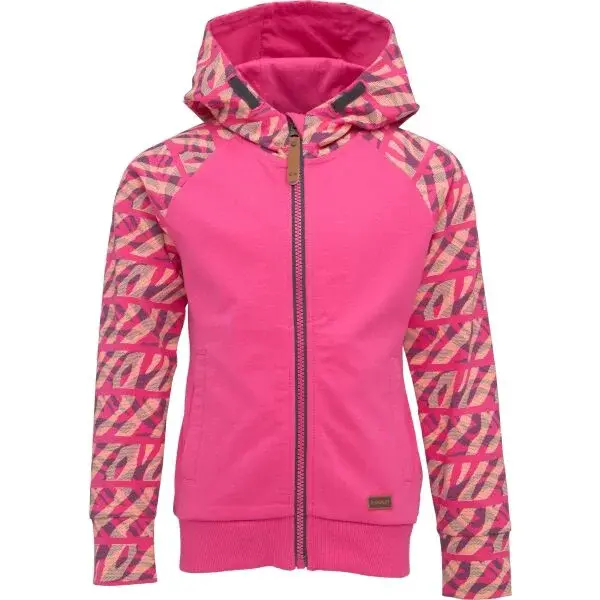 LOAP DOFRA Dievčenská mikina, ružová, veľkosť 122-128