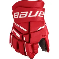 Bauer SUPREME M3 GLOVE-INT Juniorské hokejové rukavice, červená, veľkosť