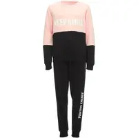 Lewro AVERA Dievčenská tepláková súprava, čierna, veľkosť 128-134